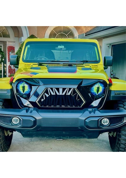 Canavar Gözleri Far Çıkartması, 3D Gözler Sticker Çıkartma Yeşil (Yurt Dışından) fırsatları