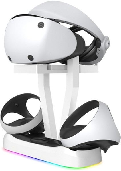 Renkli Rgb Işık ve Kulaklık Tutucu ile Ps Vr2 Şarj Istasyonu Için (Yurt Dışından)