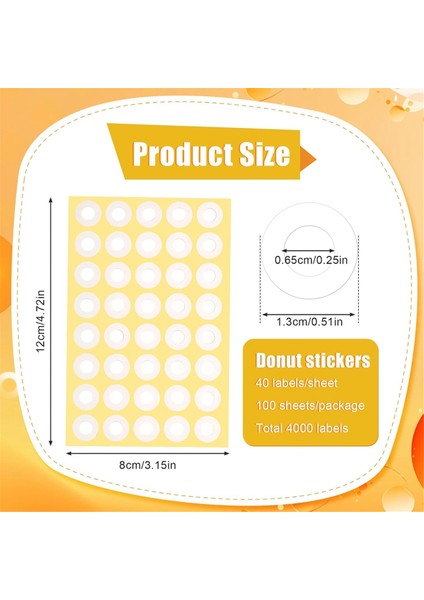 4000 Adet Delgeç Takviye Etiketleri Kendinden Yapışkanlı Beyaz (Yurt Dışından) modelleri
