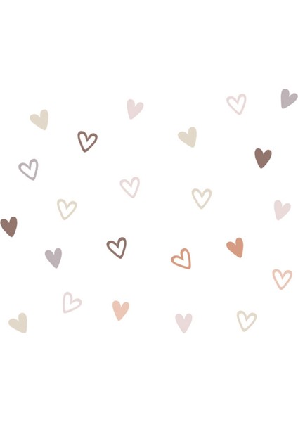 144 Adet Kalp Bohem Tarzı Boho Kendinden Yapışkanlı Duvar Çıkartmaları (Yurt Dışından)