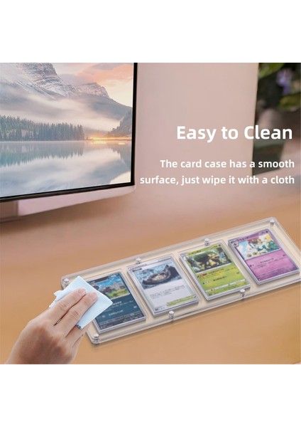 4 Yuvalı 35-75PT Manyetik Akrilik Oyun Kartı Kutusu, Standart Kart Için (Yurt Dışından) fırsatları
