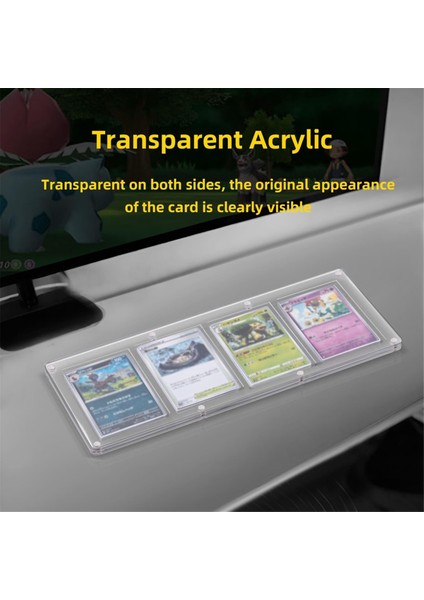 4 Yuvalı 35-75PT Manyetik Akrilik Oyun Kartı Kutusu, Standart Kart Için (Yurt Dışından) indirimleri