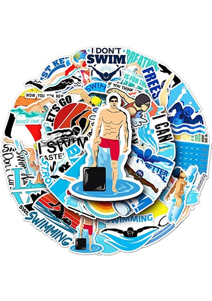 Su Bardağı Dizüstü Bilgisayar Için Yüzme Çıkartmaları (Yurt Dışından)