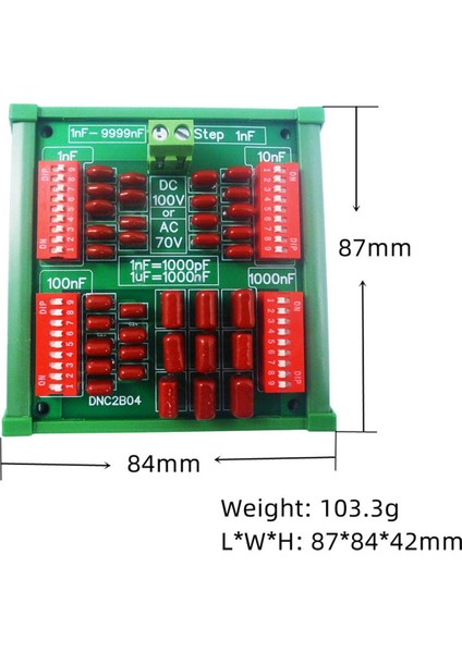 DNC2B04 1nf Ila 9999NF Adım-1nf Programlanabilir Kondansatör Kartı Kasalı (Yurt Dışından) fırsatları