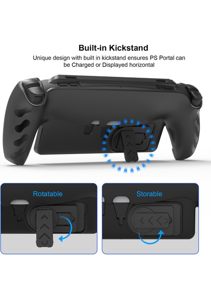Portal El Tipi Kapaklı Kılıf Katlanabilir Standlı Siyah (Yurt Dışından) indirimleri