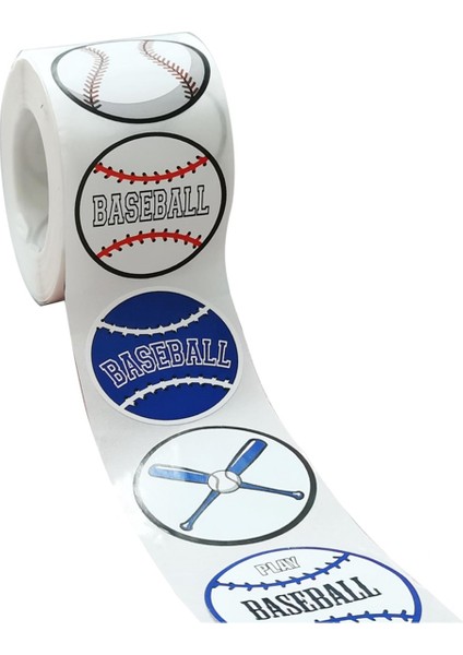 1 RULO500 Adet Beyzbol Çıkartmaları 15 Inç Etiketler Rulo Çıkartmaları (Yurt Dışından)