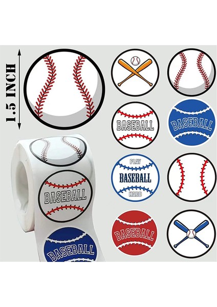 1 RULO500 Adet Beyzbol Çıkartmaları 15 Inç Etiketler Rulo Çıkartmaları (Yurt Dışından) indirimleri
