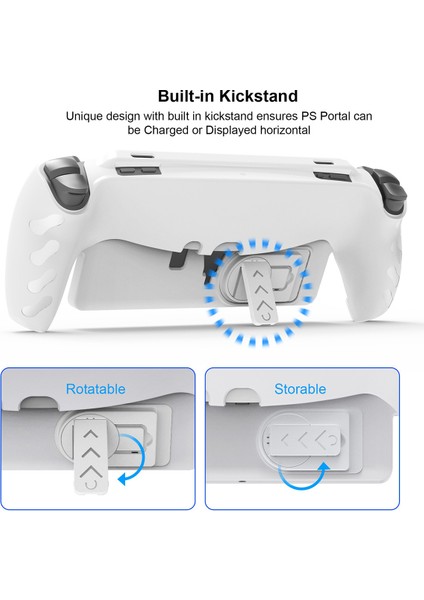 Portal El Tipi Kapaklı Kılıf Katlanabilir Standlı Siyah-Beyaz (Yurt Dışından) fiyatları