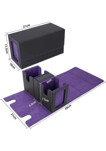 200+ Kart Için Kart Saklama Kutusu, 3'ü 1 Arada Kart Destesi Kutusu, (Yurt Dışından) fiyatları