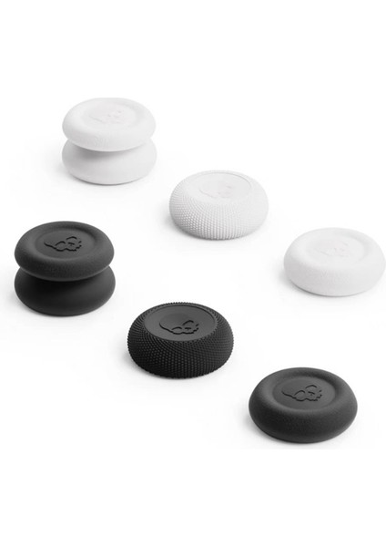 6 Adet Başparmak Tutma Seti Joystick Kapağı Başparmak Tutma Kapağı Siyah Beyaz (Yurt Dışından)