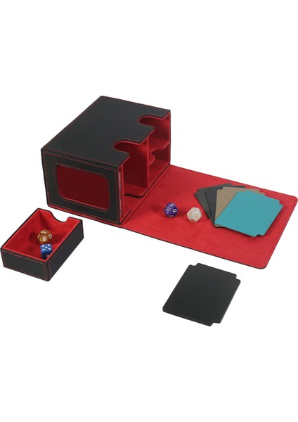 Kart Deste Kutusu Zar Tepsili Kart Sergileme Deste Kutusu Deste Kutusu Kırmızı (Yurt Dışından) fiyatları