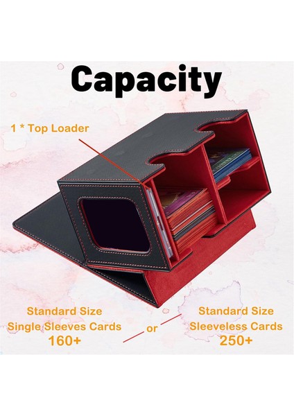 Kart Deste Kutusu Zar Tepsili Kart Sergileme Deste Kutusu Deste Kutusu Kırmızı (Yurt Dışından) fırsatları
