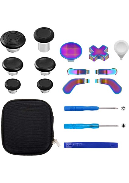 17 Adet Metal Kürekler Başparmak Tutacakları Çekirdek Joystick Seti A (Yurt Dışından)