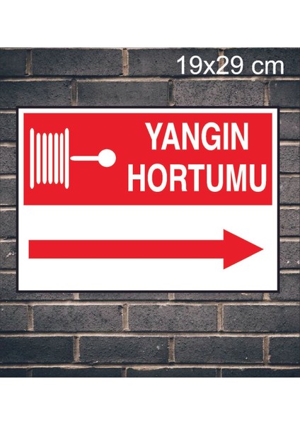 Yangın Hortumu Sağ Ok Işaretli Metal Uyarı Levhası fiyatları