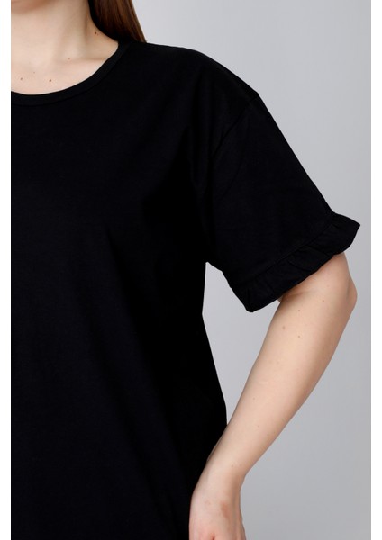 %100 Pamuk Büyük Beden 3 Parça Fırfırlı Kadın Pijama Takımı indirimleri