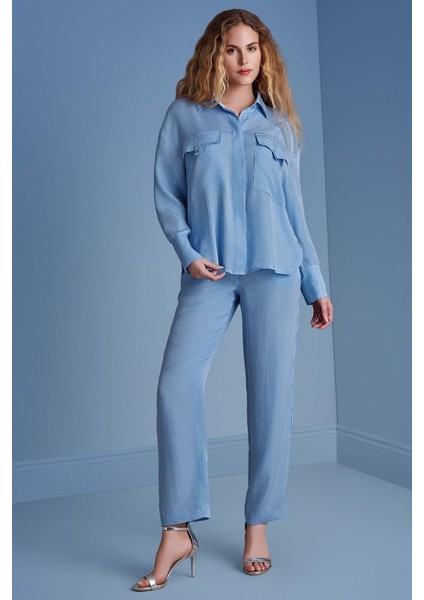 Gömlek Yaka Mavi Gömlek
