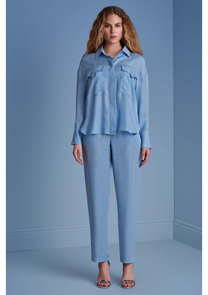 Gömlek Yaka Mavi Gömlek modelleri