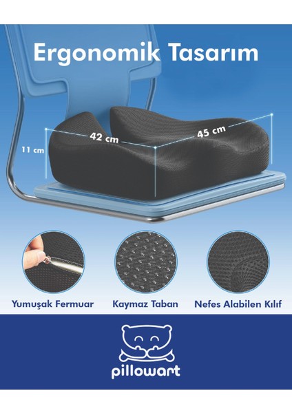 Ortopedik Oturma Simidi Koltuk Sandalye Minderi Kuyruk Sokumu Yastığı