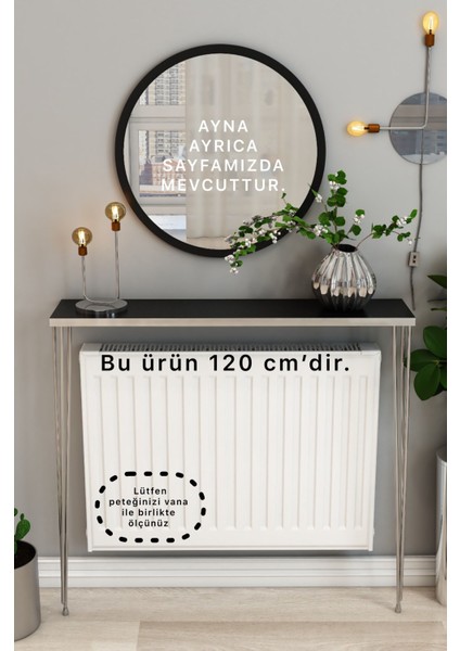 Gümüş - Siyah Raf - Dresuar 120 cm (Acıklamayı Okuyunuz)