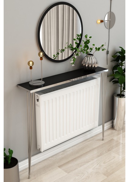 Gümüş - Siyah Raf - Dresuar 120 cm (Acıklamayı Okuyunuz)