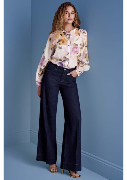 Hakim Yaka Çok Renkli Desenli Gömlek fiyatları