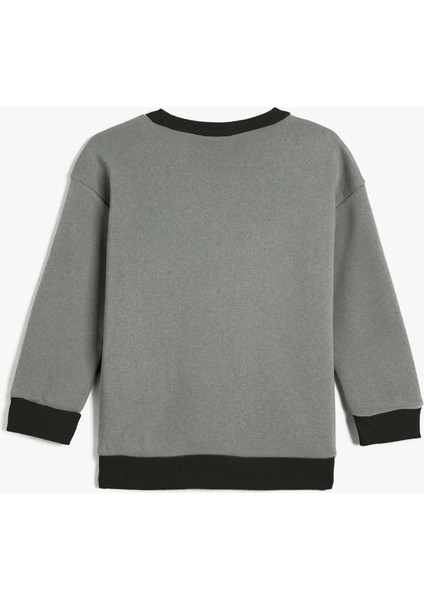 Unisex Çocuk Basic Oversize Sweatshirt - Siyah (2-3 Yaş - 7-8 Yaş)