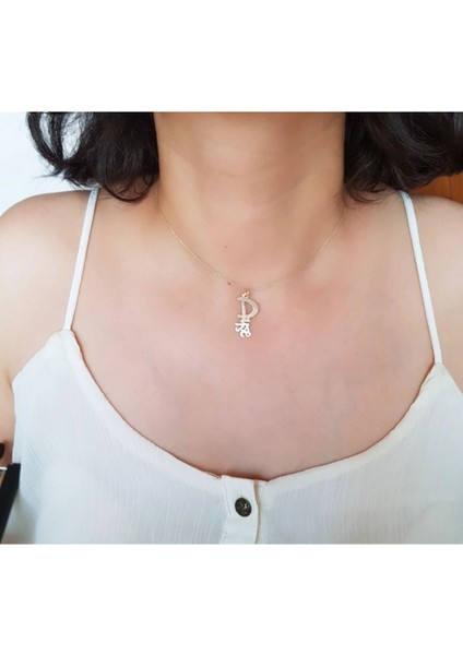 Kişiye Özel İsim Kesimli 14 Ayar Altın Plakalı Zarif Kolye fırsatları