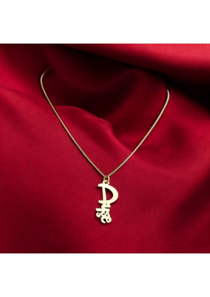 Kişiye Özel İsim Kesimli 14 Ayar Altın Plakalı Zarif Kolye indirimleri