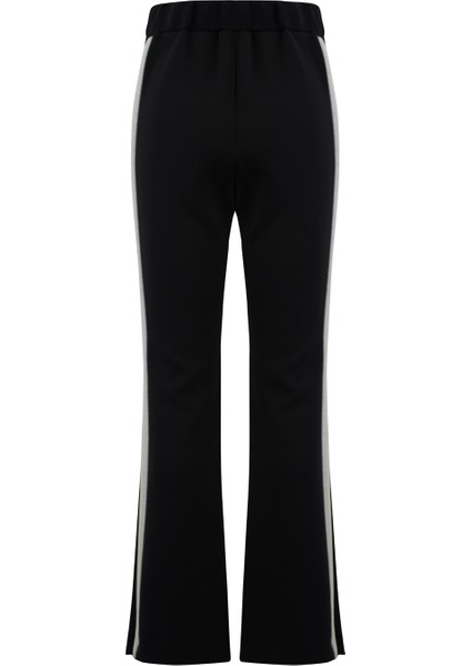 Çift Biyeli Normal Paça Siyah Pantolon