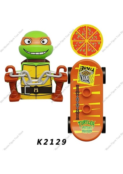 KF1421 KDL817 Tmnt Oyunları Bebek Tuğla Ninja Kaplumbağa Leo Raph Don Bebek Karikatür Mini Figürler Aksiyon Blokları Oyuncak Tuğla Çocuklar KF6196 (Yurt Dışından)