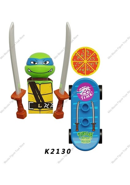 KF1421 KDL817 Tmnt Oyunları Bebek Tuğla Ninja Kaplumbağa Leo Raph Don Bebek Karikatür Mini Figürler Aksiyon Blokları Oyuncak Tuğla Çocuklar KF6196 (Yurt Dışından)
