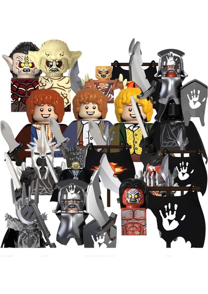 TV5005 TV6401 Lord Yüzükler Filmler Goblin Sauron Ringwraith Sauron Merry Frodo Orklar Uruk-Hai Mini Figürler Aksiyon Oyuncak Çocuk TV6402 (Yurt Dışından)