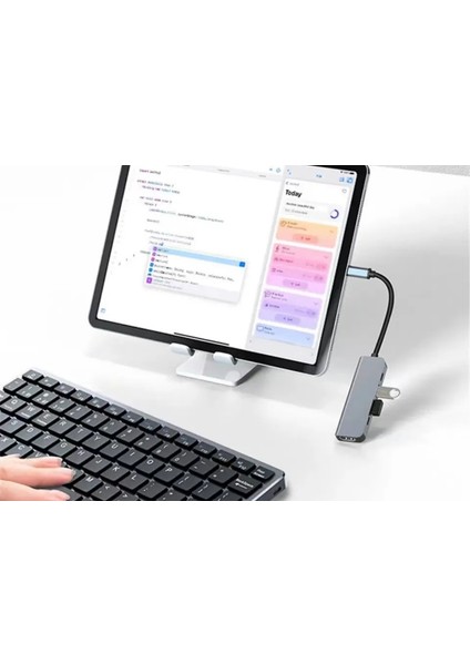 AP-USB45 4K Type-C 5in1 Şarj,hdmı ve USB Çoğaltıcı Adaptör Çevirici
