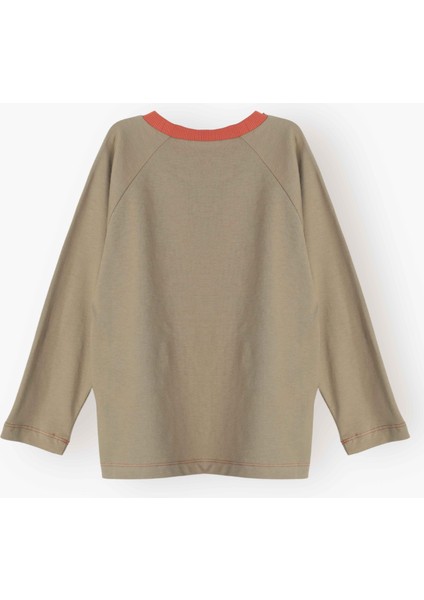 Unisex Palmiye Nakışlı Mevsimlik Tişört (2-3 Yaş 7-8 Yaş)