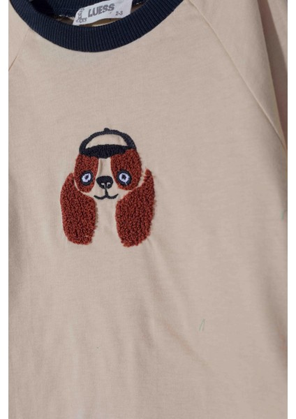 Unisex Köpek Nakışlı Mevsimlik Tişört (2-3 Yaş 7-8 Yaş) fiyatları