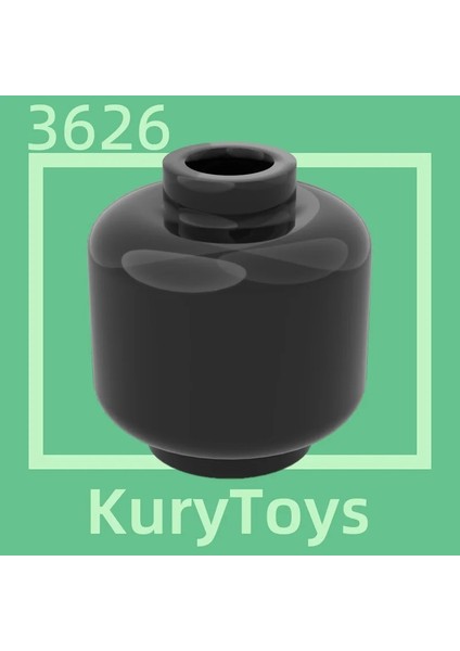 Koyu Kahverengi-28 Kury Oyuncaklar Dıy Moc 3626 #10 Adet Yapı Taşı Parçaları Vücut Parçası Kafası (Düz) - Bloke Açık Saplama (Yurt Dışından)