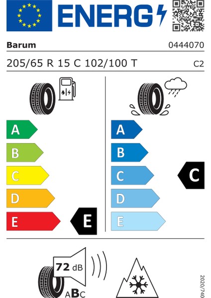 205/65 R15C 102/100T 6pr Snovanis 3 Hafif Ticari Oto Kış Lastiği (Üretim Yılı: 2024)