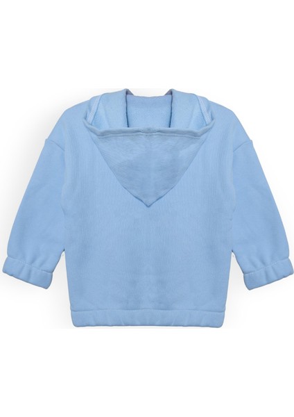 Unisex Çocuk %100 Pamuklu Kedi Nakışlı Kışlık Hırka -Açık Mavi (3-4 Yaş 8-9 Yaş) fırsatları