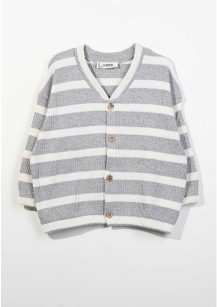 Unisex Çocuk Oversize Çizgili Hırka (3-4 Yaş 8-9 Yaş) fiyatları