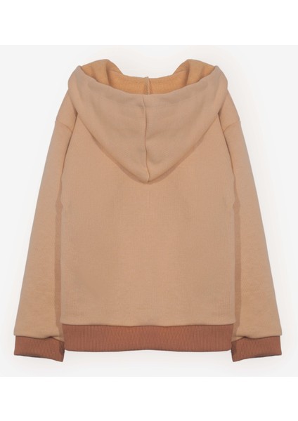 Unisex Çocuk Kedi Nakışlı Fermuarlı Kapüşonlu Hırka (2-3 Yaş - 7-8 Yaş) indirimleri