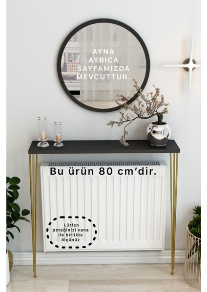 Siyah Raf -Dresuar Gold Ayak 80CM ( 60 ve 70 Petek Için)