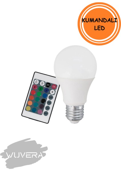 Rgb Kumandalı LED Ampul – Çok Renkli, Kısılabilir ve Enerji Tasarruflu!