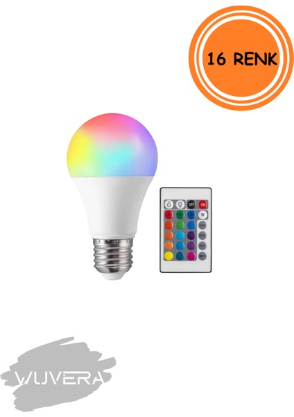 Rgb Kumandalı LED Ampul – Çok Renkli, Kısılabilir ve Enerji Tasarruflu!