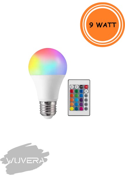 Rgb Kumandalı LED Ampul – Çok Renkli, Kısılabilir ve Enerji Tasarruflu!