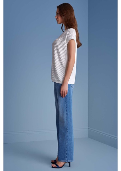 Düz Paça Mavi Jean Pantolon modelleri