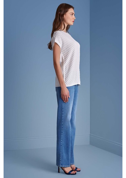 Düz Paça Mavi Jean Pantolon fırsatları