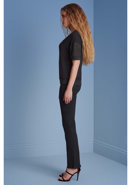 Dar Paça Siyah Jean Pantolon modelleri