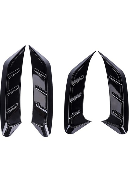 Araba Far Kaş Kapağı Trim Etiket Dekorasyon - A4 B9 2020-2021 Rs4 Aksesuarları 4 Adet, Abs Siyah (Yurt Dışından)