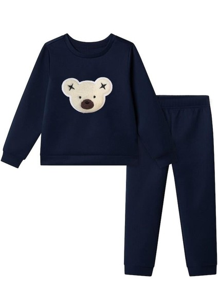 Erkek Çocuk Ayıcık Peluş Nakışlı Rahat Kalıp Alt Üst Takım (3-4 Yaş 8-9 Yaş) fiyatları