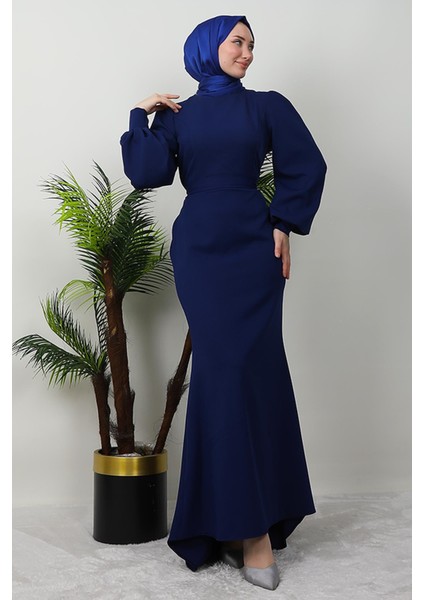 Lavin Krep Elbise Lacivert